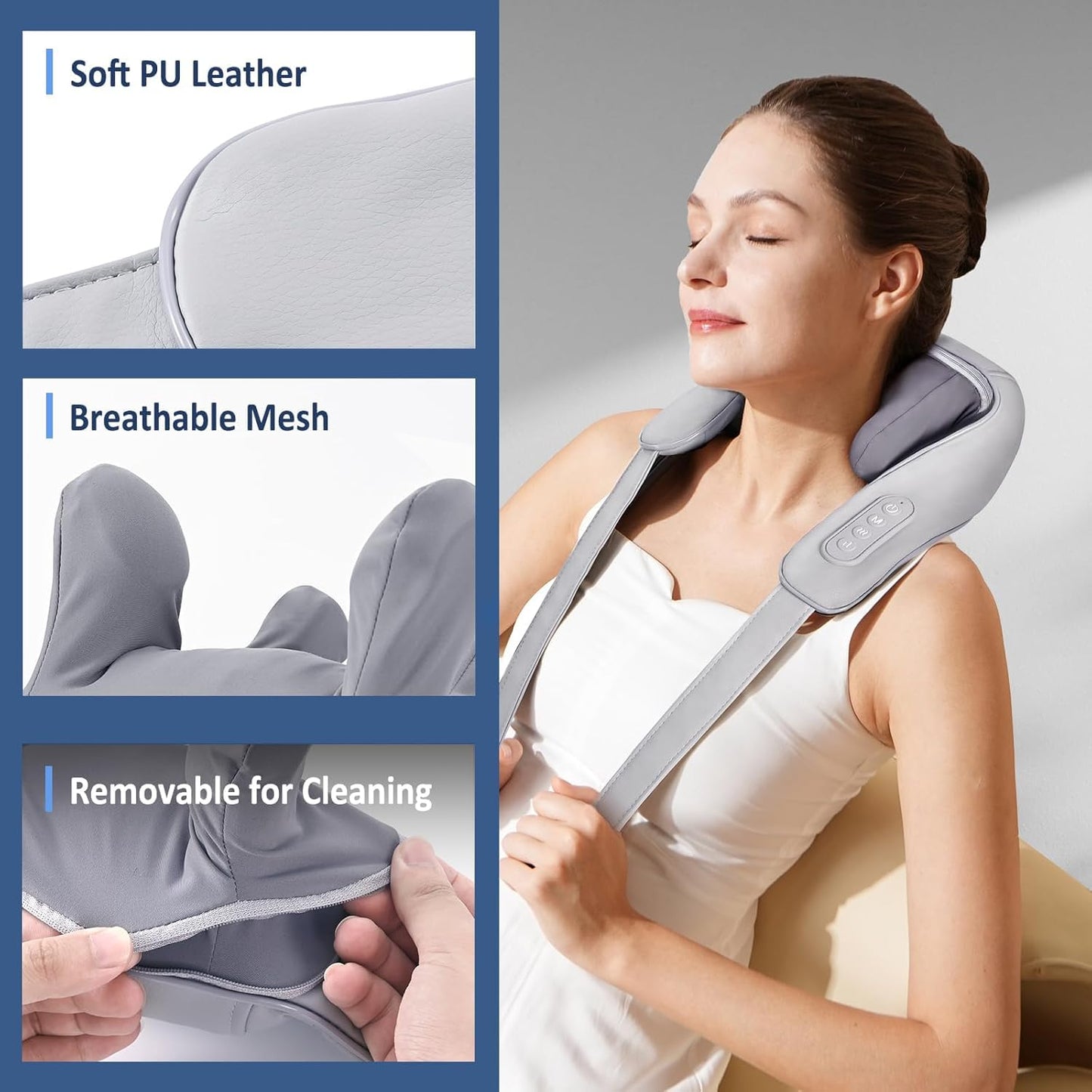 Neck and Back Massager I 4 D Massage Machine for Deep Tissue Neck, Back & Shoulders