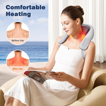 Neck and Back Massager I 4 D Massage Machine for Deep Tissue Neck, Back & Shoulders