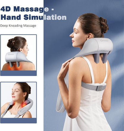 Neck and Back Massager I 4 D Massage Machine for Deep Tissue Neck, Back & Shoulders