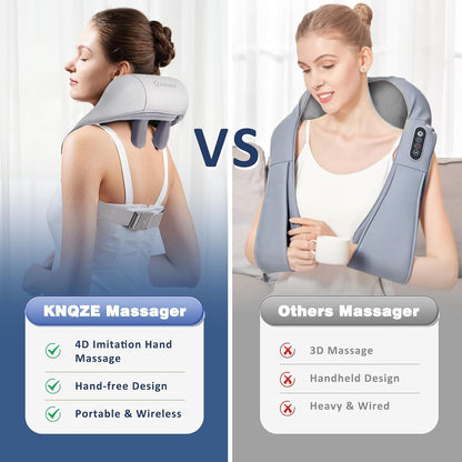 Neck and Back Massager I 4 D Massage Machine for Deep Tissue Neck, Back & Shoulders