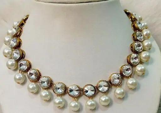 Trendy Alloy & Kundan Beads Necklace Set